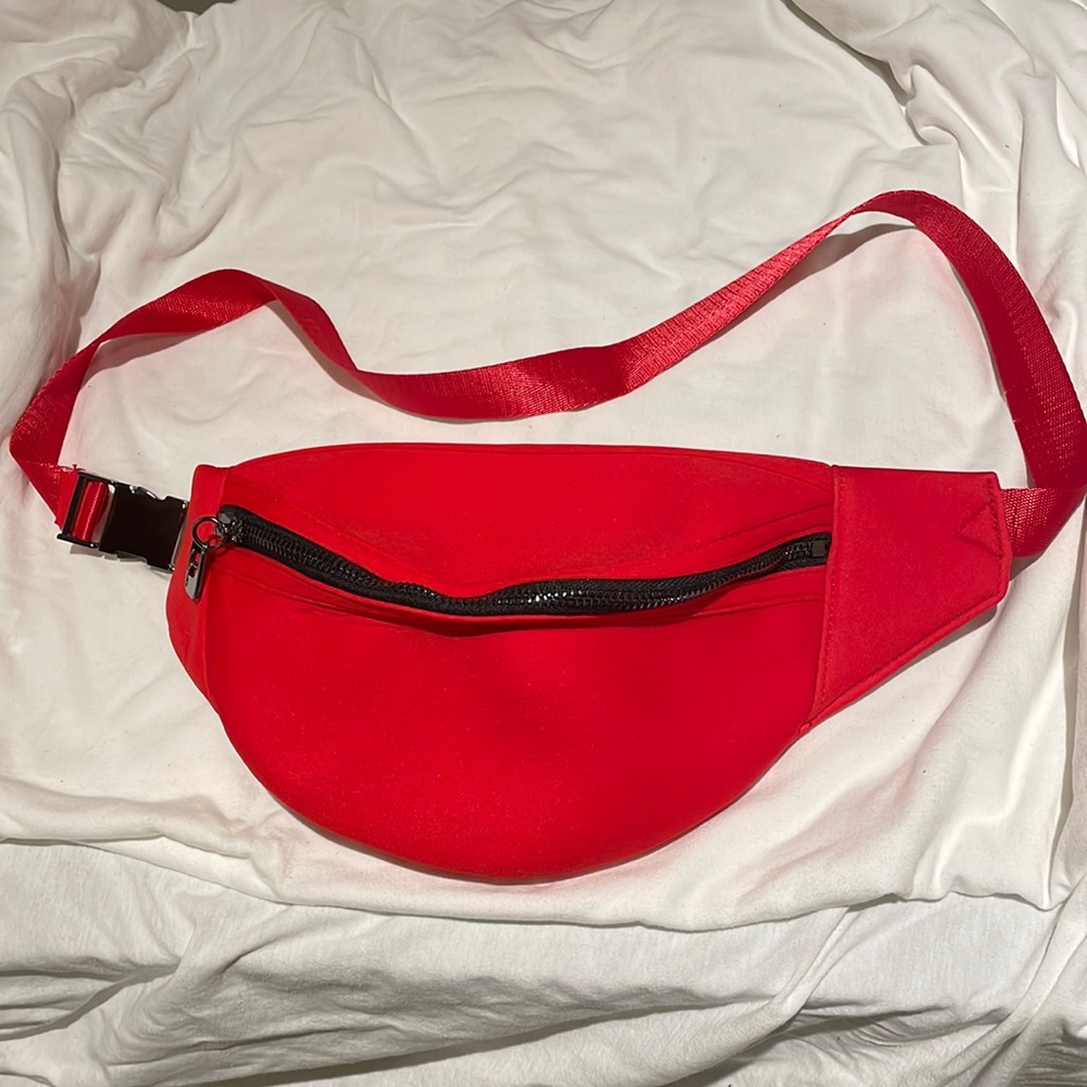 NWOT Bright red fanny pack